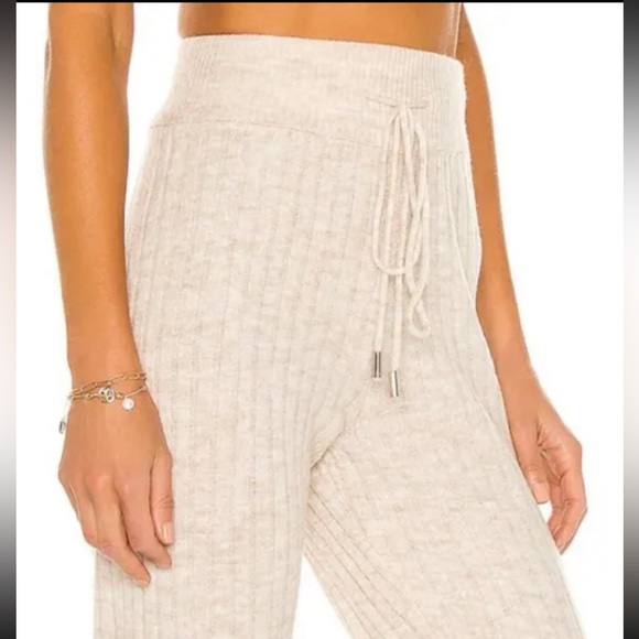 FREE People Intimately Around the Clock Ribbed Knit Jogger Oatmeal - Picture 4 of 8